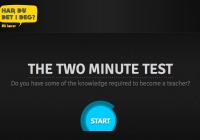 Two minute teacher test
